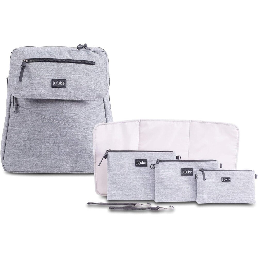 JuJuBe 4-In-1 Core Convertible Diaper/Backpac k/Messenger Bag JB21430 GlacierGra